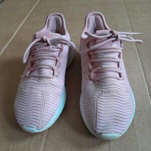 Adidas Women's Pink and White Athletic Sneakers Size 3.5